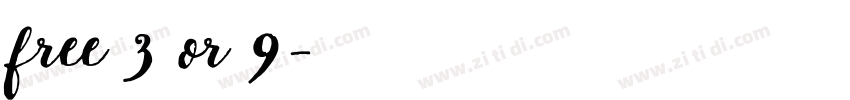 free 3 or 9字体转换